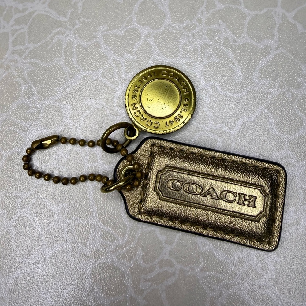 Coach Metallic Gold Hang Tag and Charm